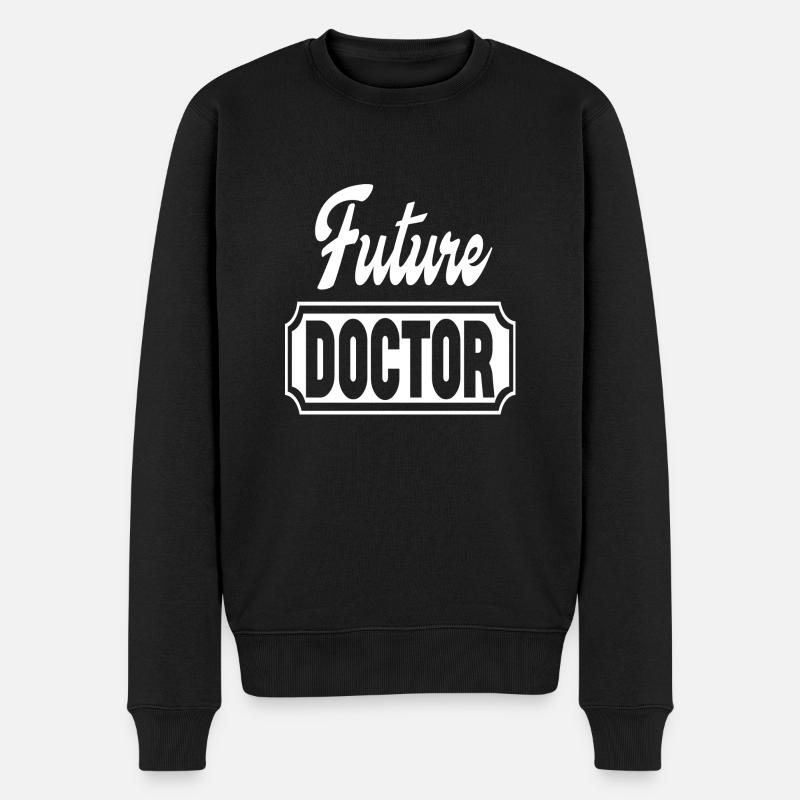 Future Doctor - Männer Premium Bio Pullover - Schwarz
