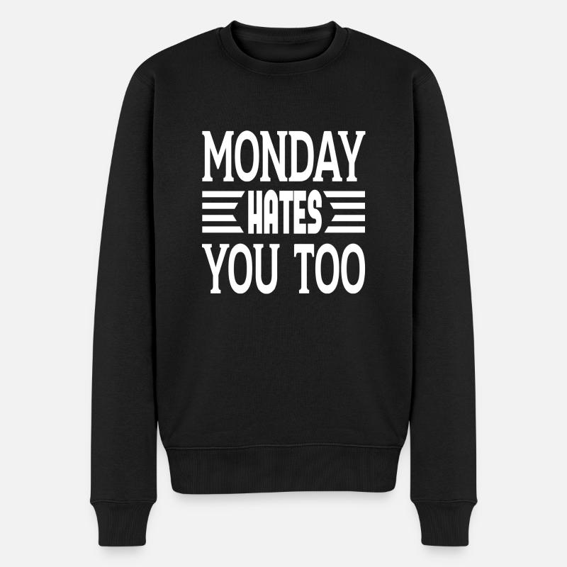 Monday vous déteste aussi - Pull Premium bio Homme - noir