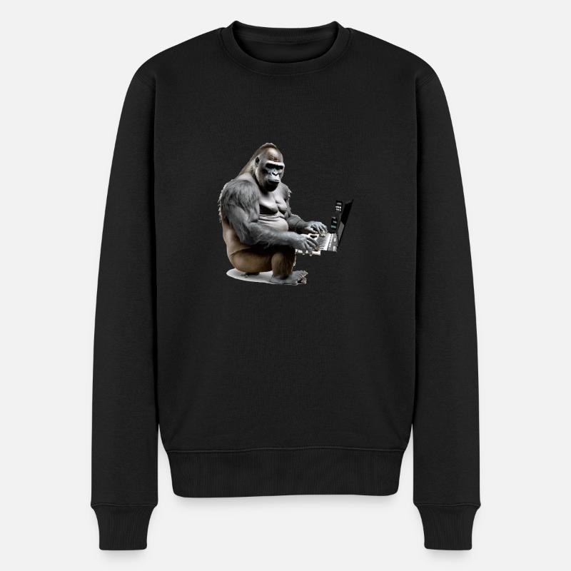 Hago le gorille musicien - Pull Premium bio Homme - noir