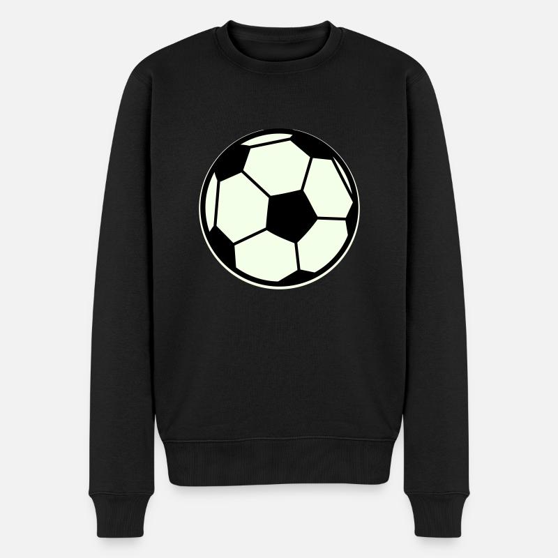 fussball - Männer Premium Bio Pullover - Schwarz