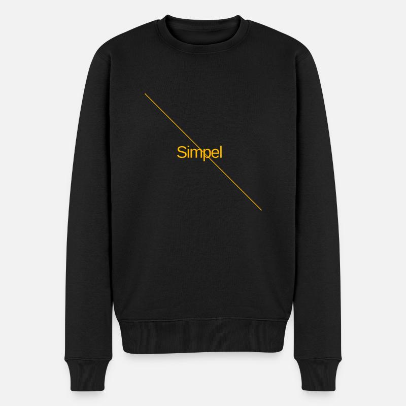 Simpel - Männer Premium Bio Pullover - Schwarz