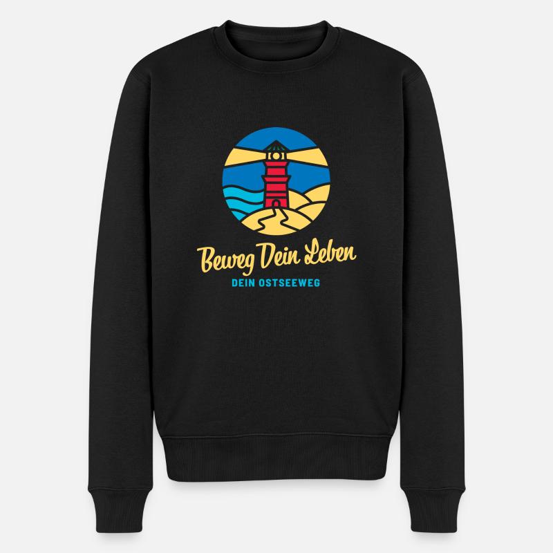 Beweg Dein Leben - Männer Premium Bio Pullover - Schwarz