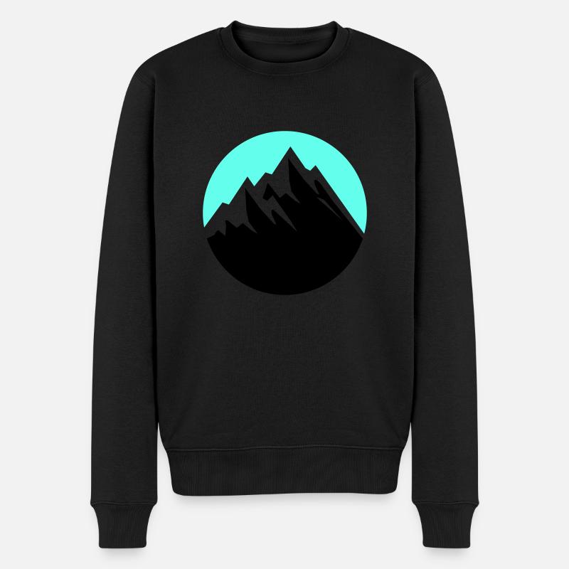 mountains - Männer Premium Bio Pullover - Schwarz