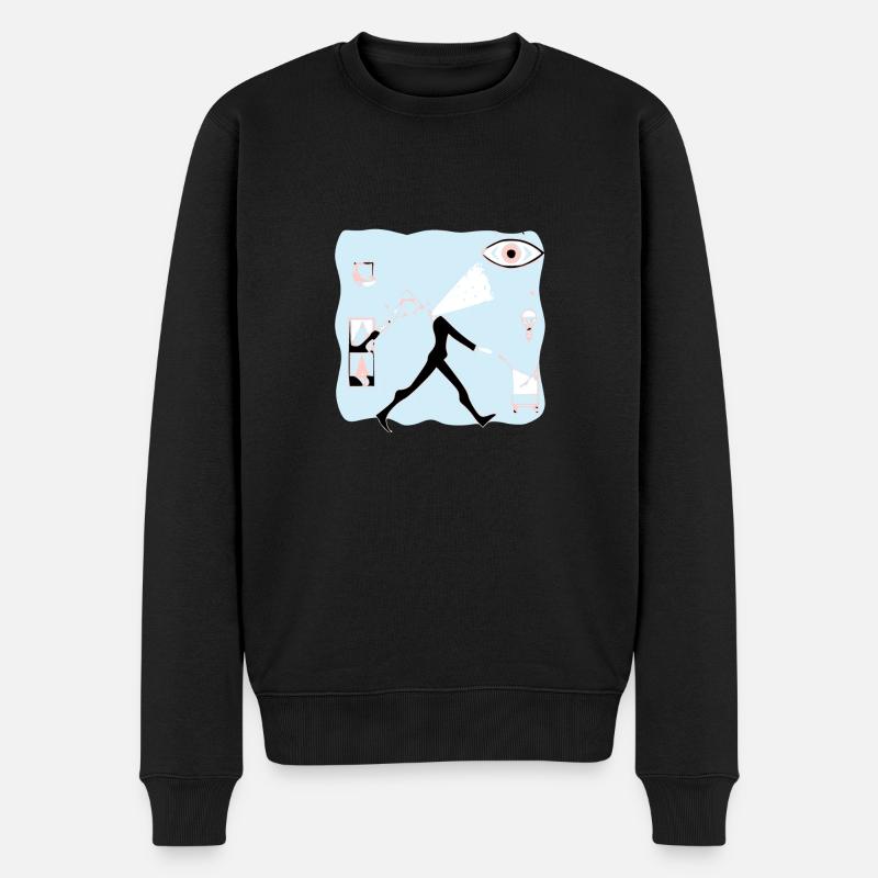 Geburt - Männer Premium Bio Pullover - Schwarz
