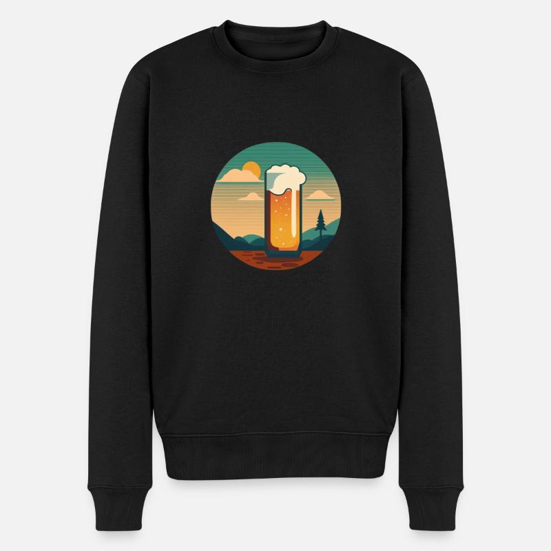Paysage de la bière - Pull Premium bio Homme - noir