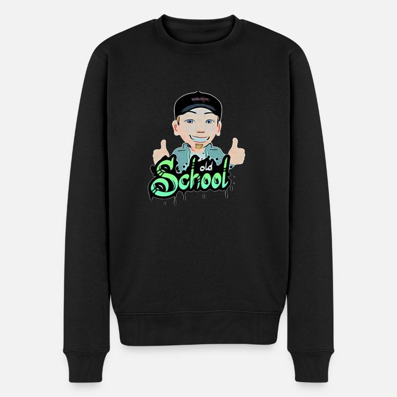 OldSchool Gamer - Männer Premium Bio Pullover - Schwarz