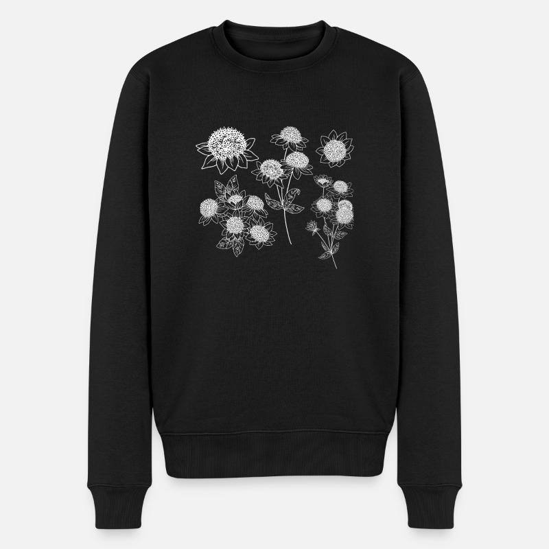 Groupe de fleurs astrantia maxima - Pull Premium bio Homme - noir