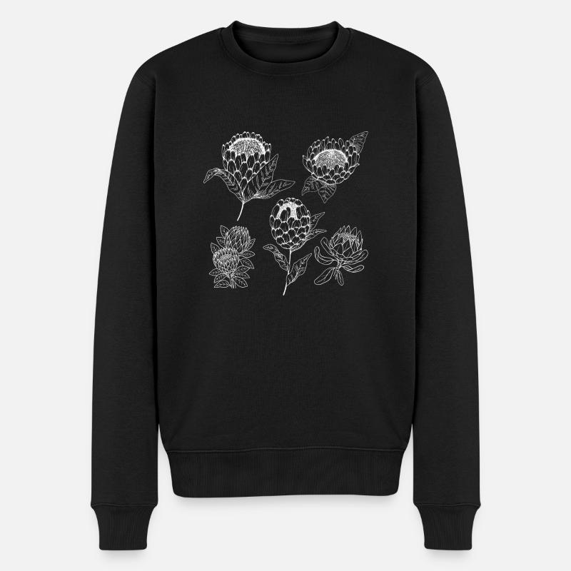 Groupe de fleurs protea - Pull Premium bio Homme - noir