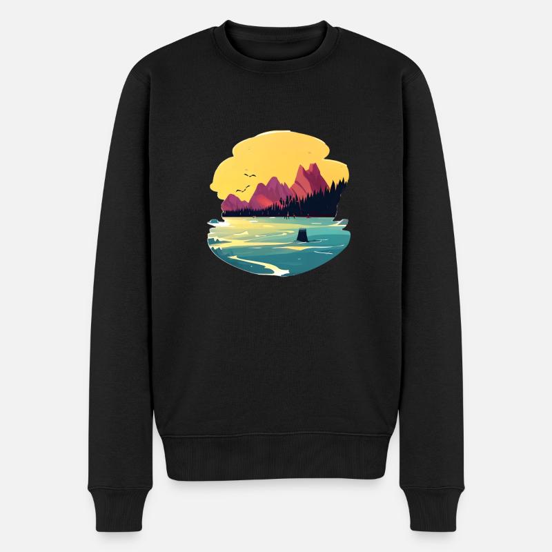 Germany nature 2 - Männer Premium Bio Pullover - Schwarz