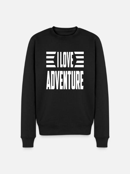 J’aime l’aventure - Pull Premium bio Homme - noir