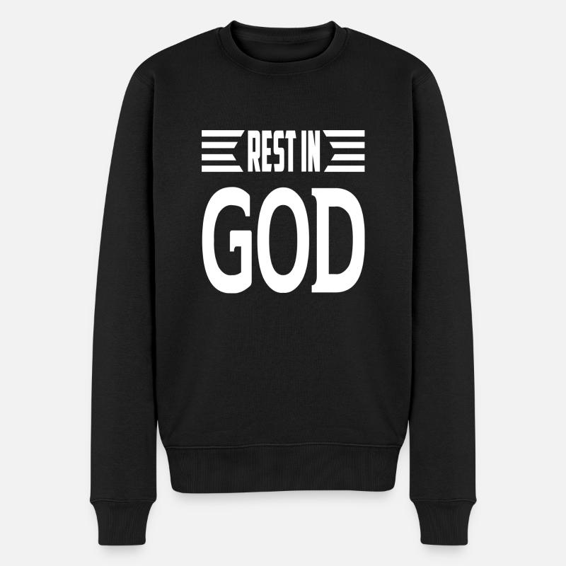 Repose en Dieu - Pull Premium bio Homme - noir