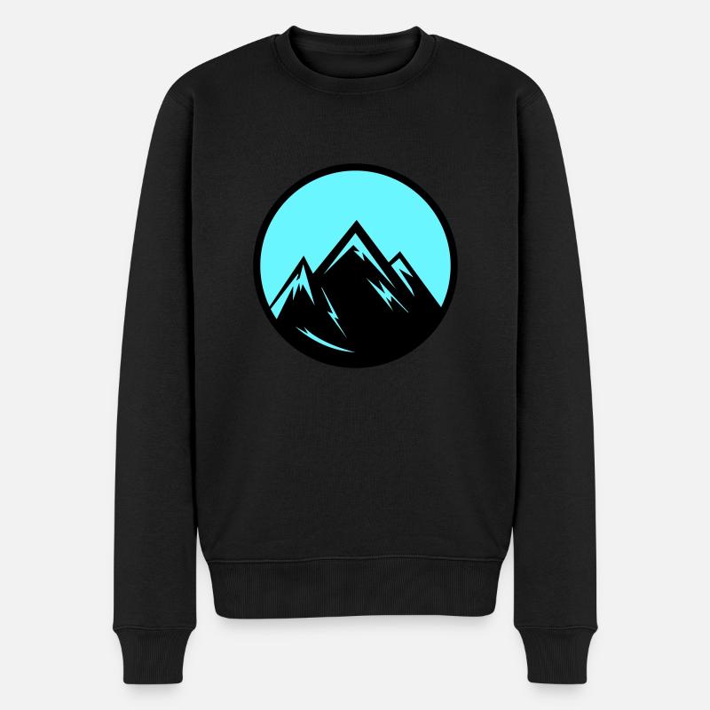 mountains - Männer Premium Bio Pullover - Schwarz