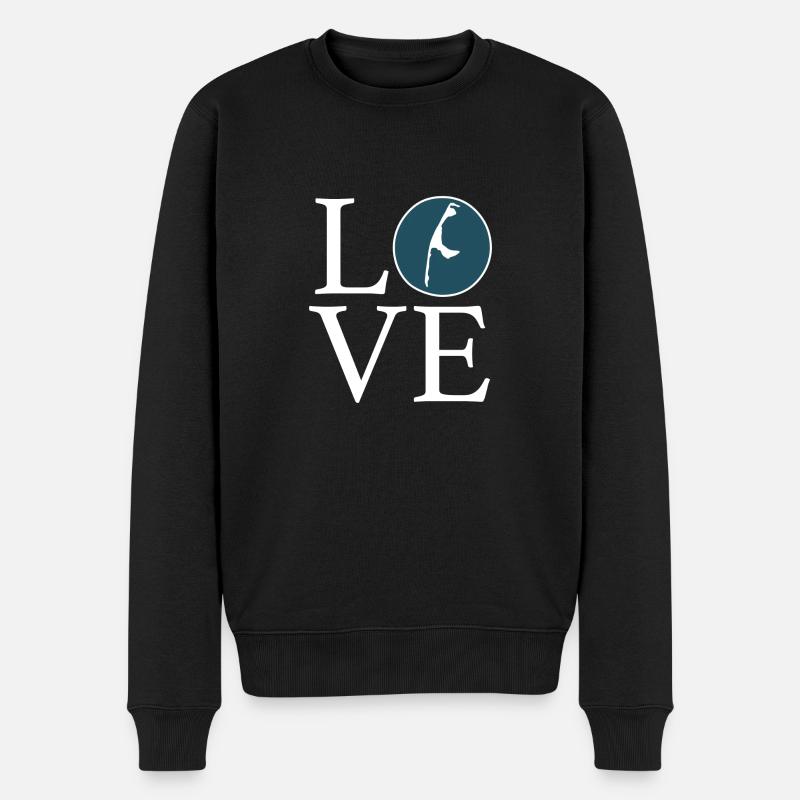 LOVE sylt - Männer Premium Bio Pullover - Schwarz