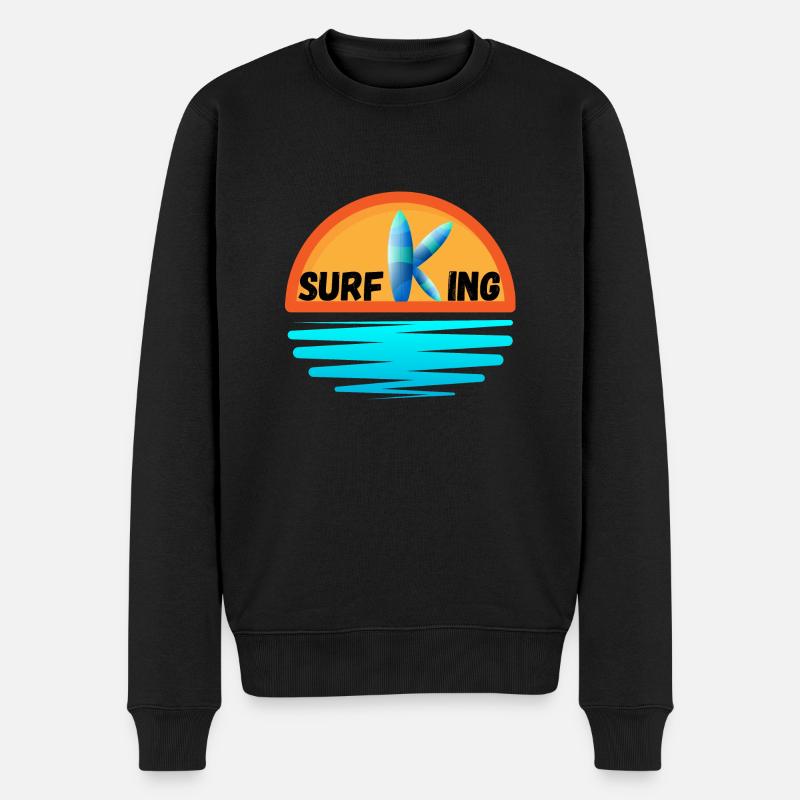 Roi du surf - Pull Premium bio Homme - noir