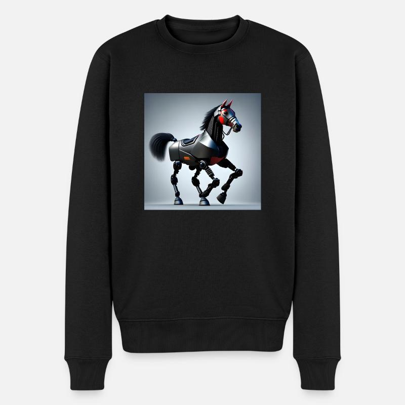 Cheval Robot Version 1 - Pull Premium bio Homme - noir