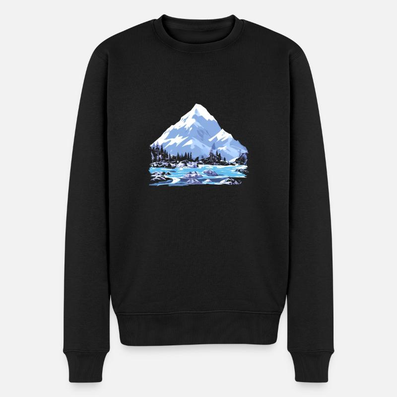 Montagne Blanche - Pull Premium bio Homme - noir