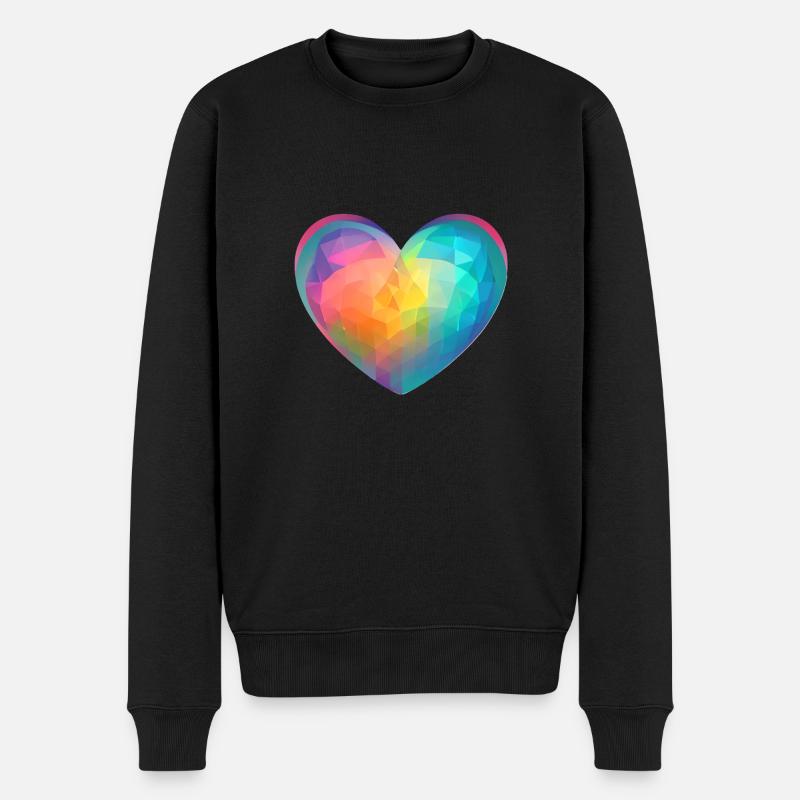 Muttertag Liebe Verlobung Hochzeit Valentinstag - Männer Premium Bio Pullover - Schwarz