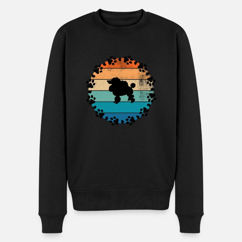 Chiens Caniche de soleil - Pull Premium bio Homme - noir