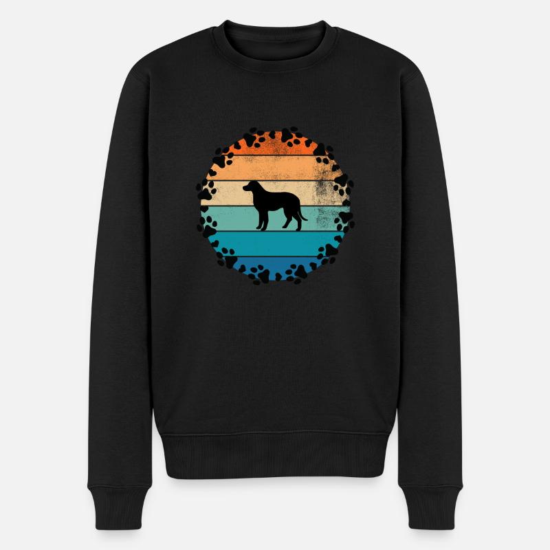 Hunde Sonne Golden Retriever - Männer Premium Bio Pullover - Schwarz