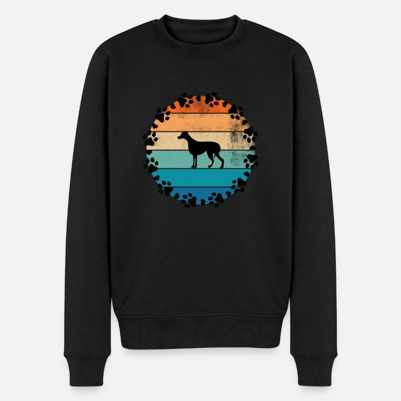 Hunde Sonne Dobermann - Männer Premium Bio Pullover - Schwarz