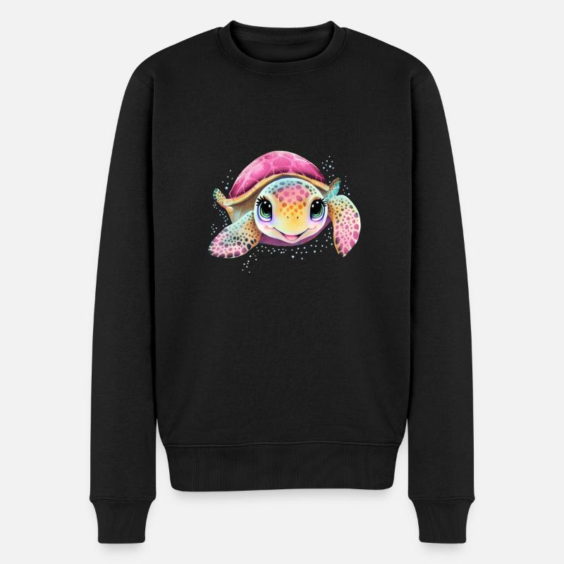 Baby Schildkröte - Männer Premium Bio Pullover - Schwarz