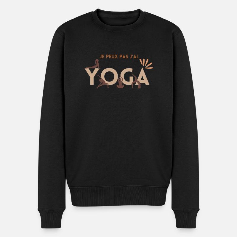 Je peux pas j'ai yoga - Pull Premium bio Homme - noir