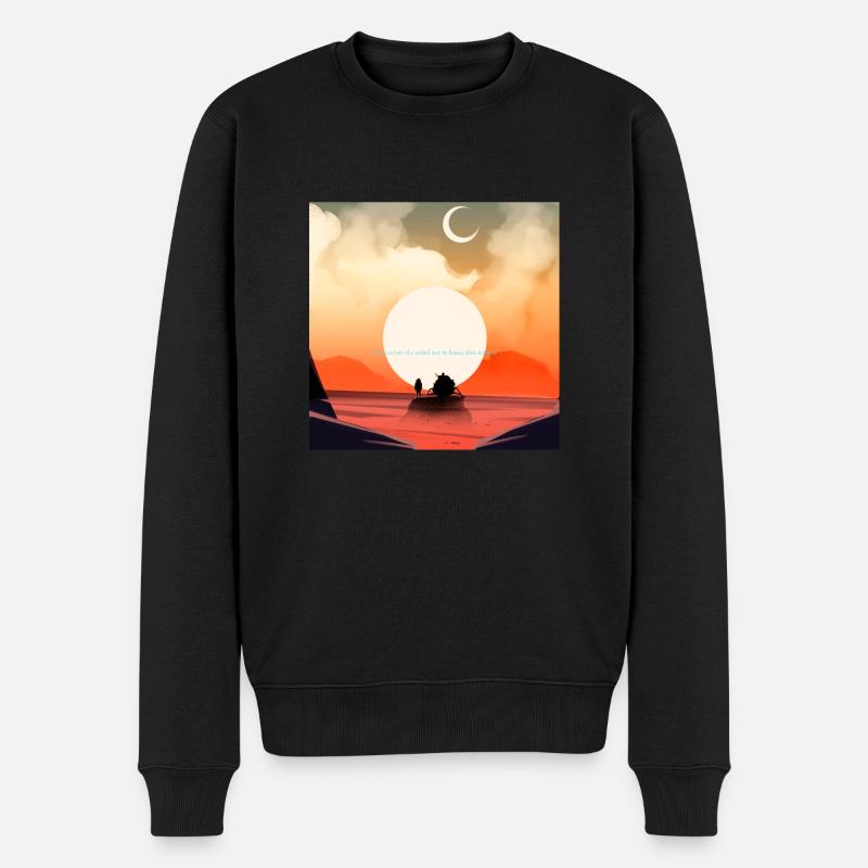 Le coucher du soleil est un beau spectacles - Pull Premium bio Homme - noir