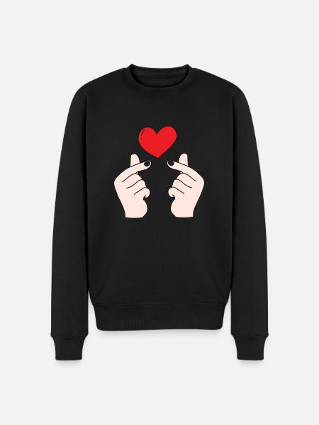 Finger hearts 5 - Men's Premium Organic Jumper - black