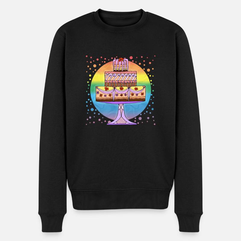 Kuchen - Männer Premium Bio Pullover - Schwarz