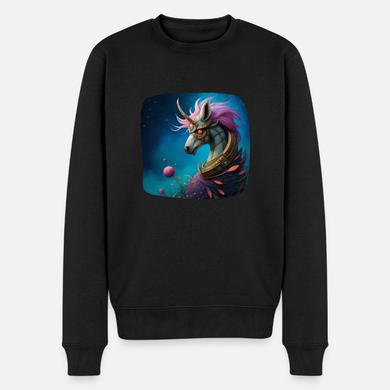 Licorne Cyberpunk - Pull Premium bio Homme - noir