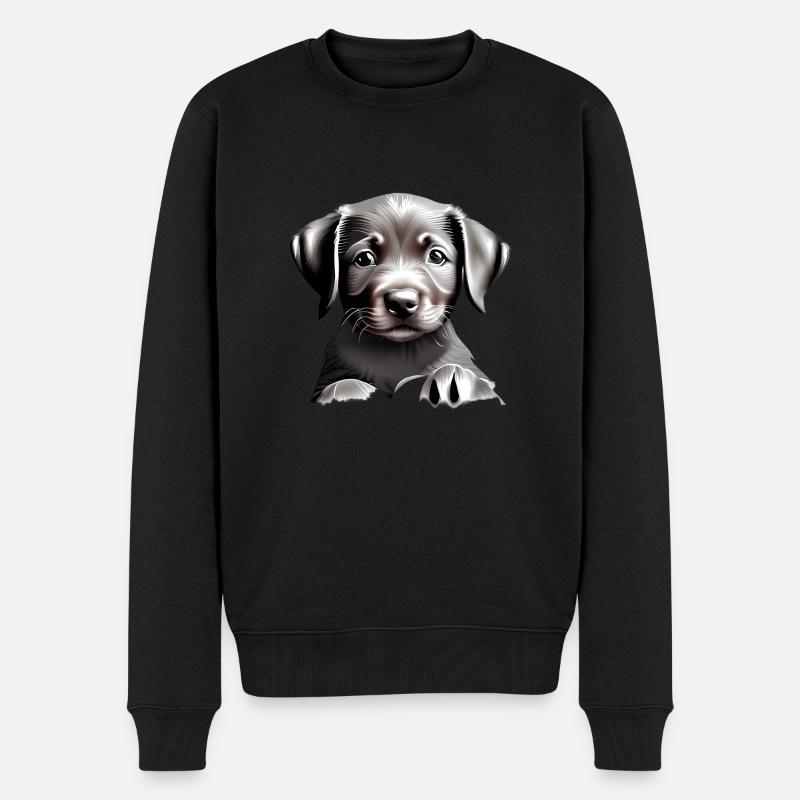 Hund Geschenk Haustier Hundehalter Hunde Labrador - Männer Premium Bio Pullover - Schwarz