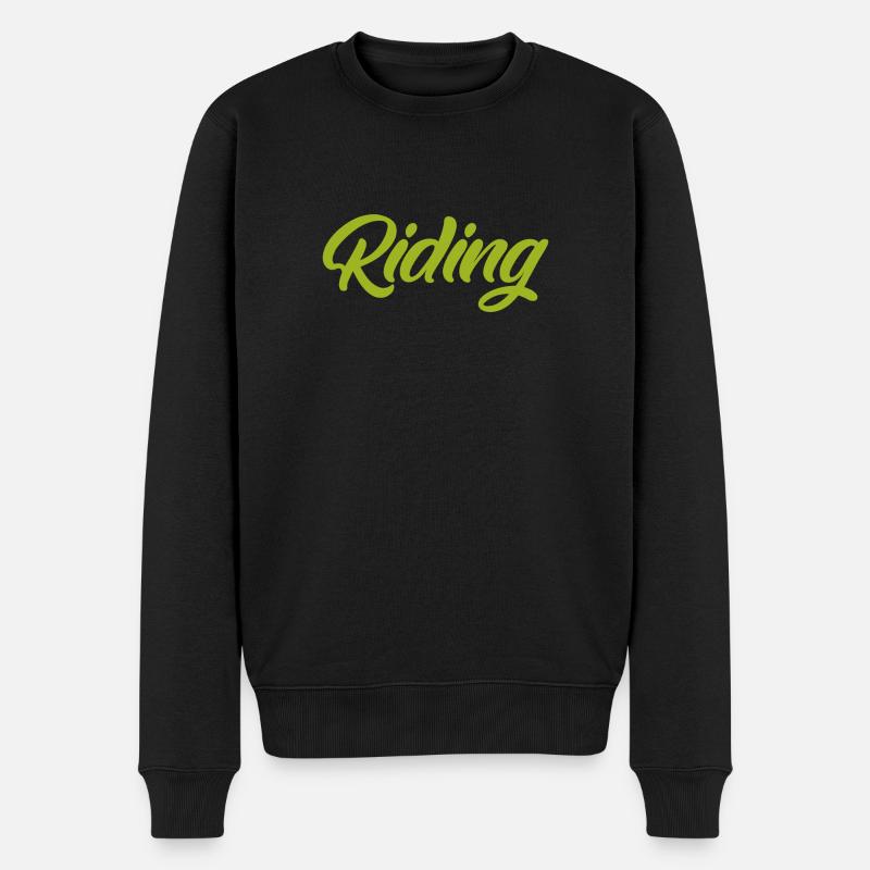 Équitation - Équitation - Cheval - Chevaux - Slogan - Dire - Pull Premium bio Homme - noir