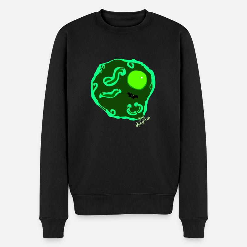 Spiegelei von Isabel B. - Männer Premium Bio Pullover - Schwarz