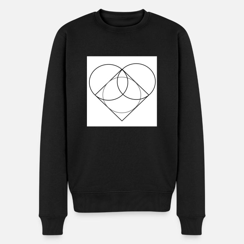 EgdyHeart by OROAT - Männer Premium Bio Pullover - Schwarz