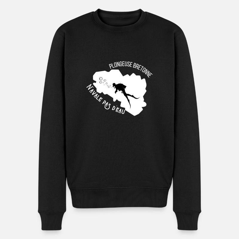 Plongeuse bretonne n’avale pas d’eau - Pull Premium bio Homme - noir