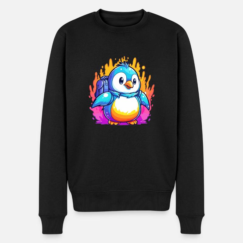 Pingouin en mouvement - Pull Premium bio Homme - noir