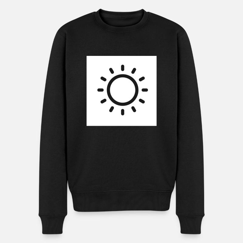schlichtes Sonnen Symbol - Männer Premium Bio Pullover - Schwarz