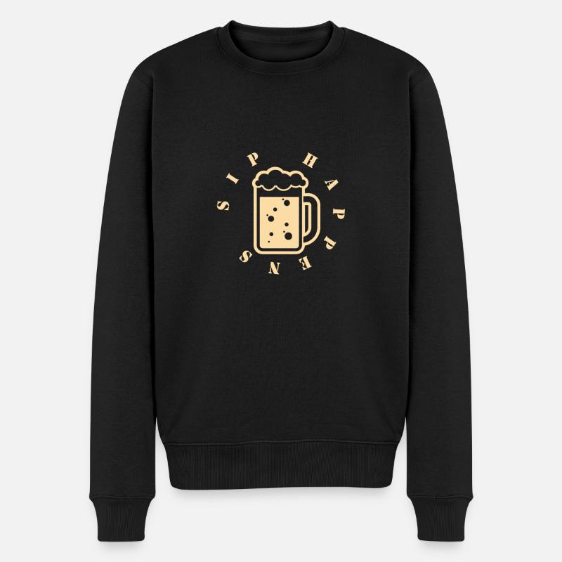 Schluck passiert - Männer Premium Bio Pullover - Schwarz