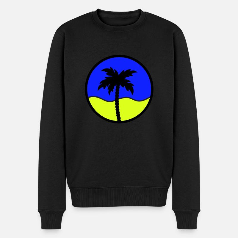 palmier - Pull Premium bio Homme - noir