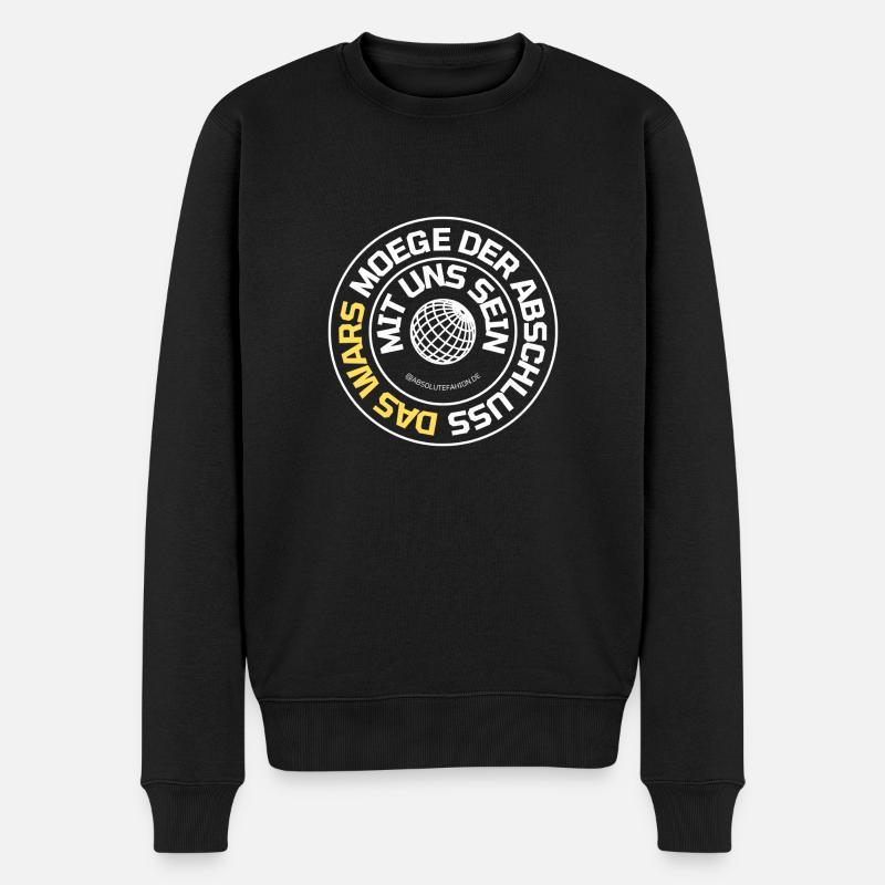 Abi das wars möge der Abschluss mit uns sein - Männer Premium Bio Pullover - Schwarz
