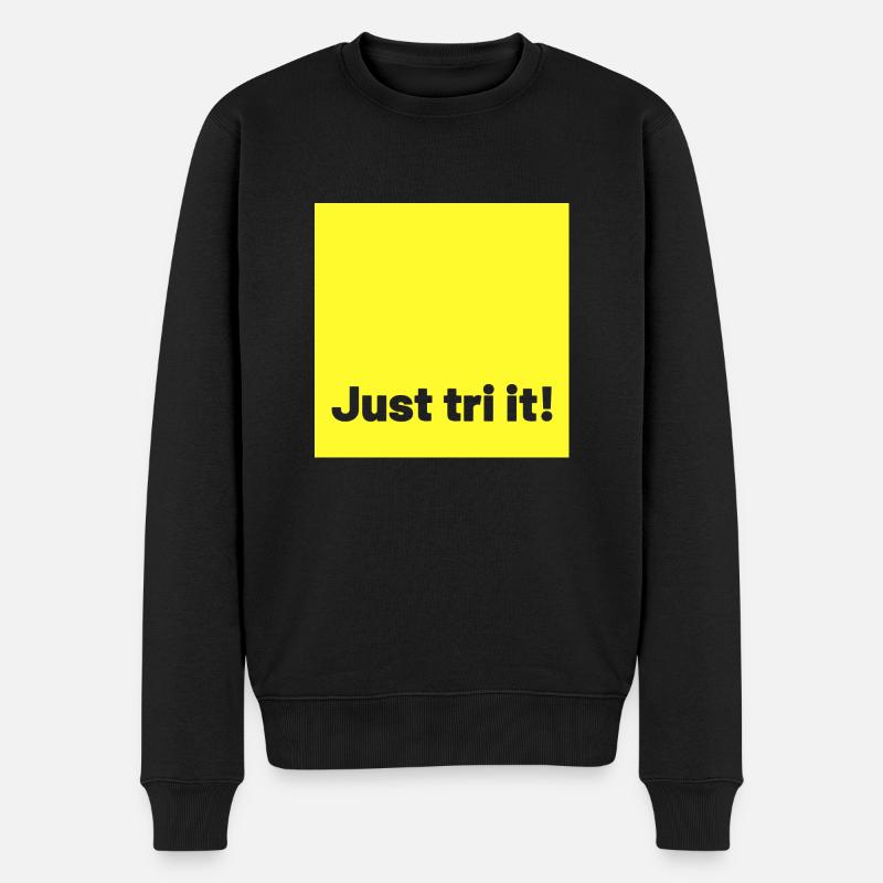 juste tri it jaune - Pull Premium bio Homme - noir