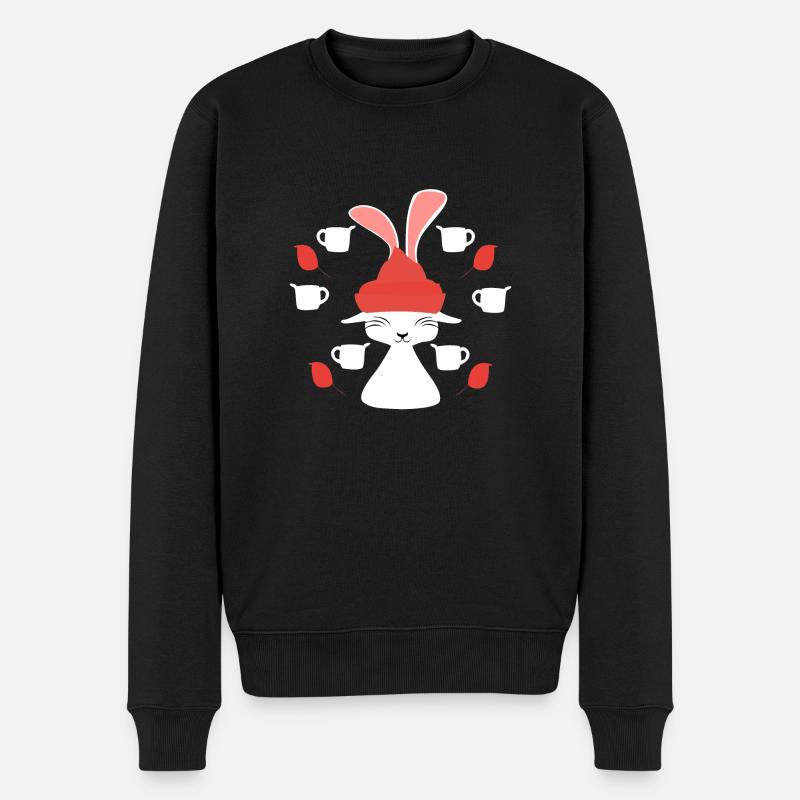 Lapin feuilles de thé - Pull Premium bio Homme - noir