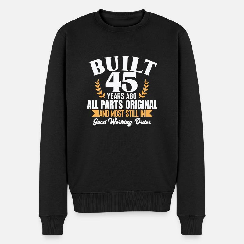 Built 45 Years Ago - Männer Premium Bio Pullover - Schwarz