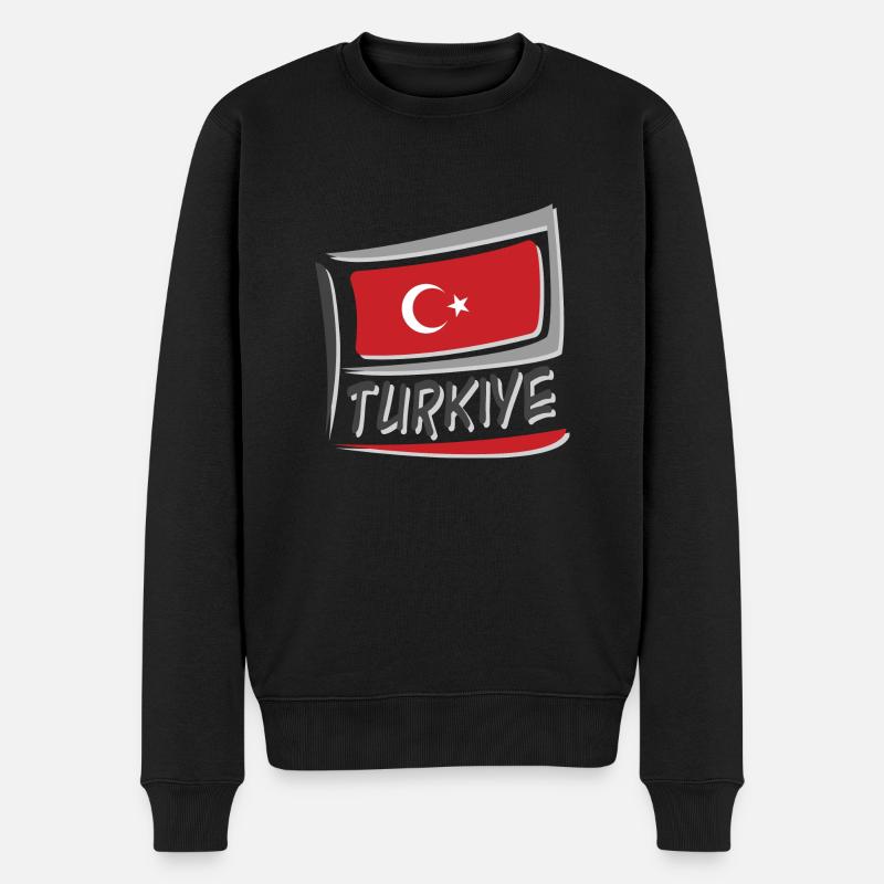 Drapeau Turkiye - Pull Premium bio Homme - noir