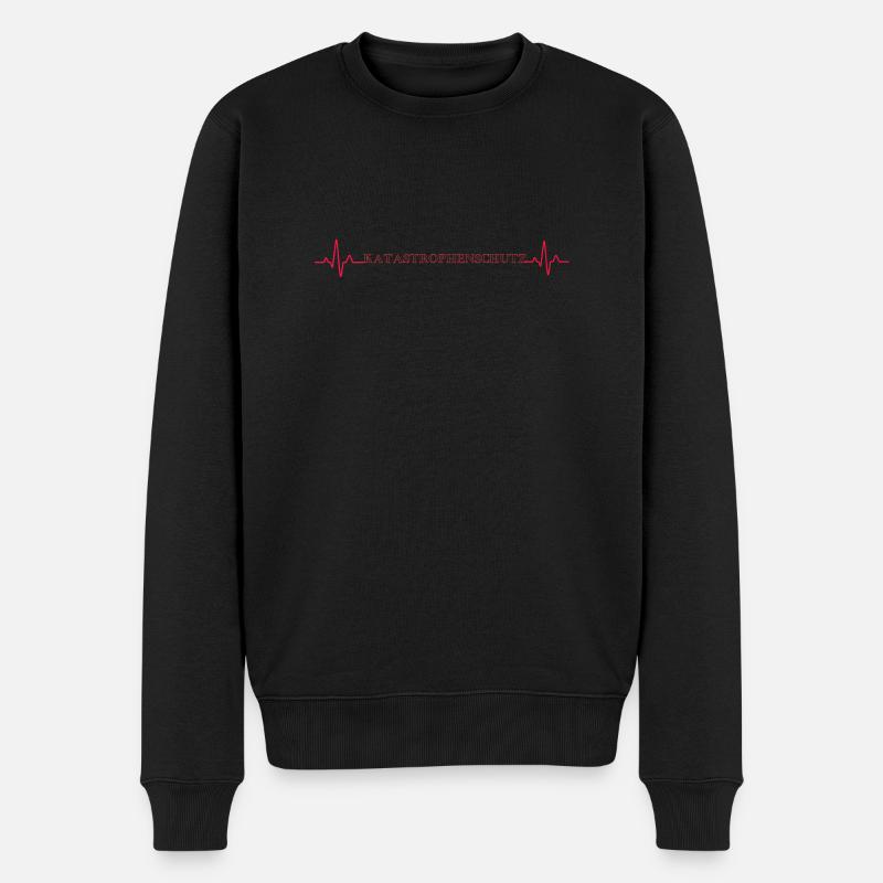 EKG- Katatstrophenschutz - Männer Premium Bio Pullover - Schwarz