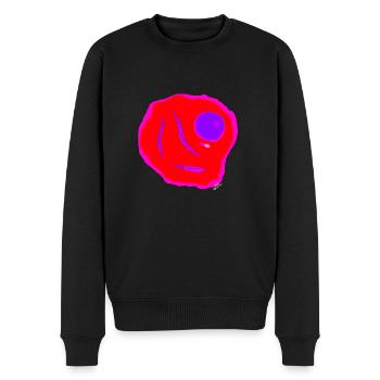 Oeuf au plat de Mlle Adela de F. - Pull Premium bio Homme - noir - Devant - Nico (187cm)