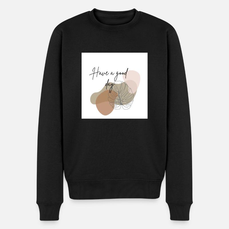 Colorful Aesthetic Have A Good Day Tote Bag - Männer Premium Bio Pullover - Schwarz