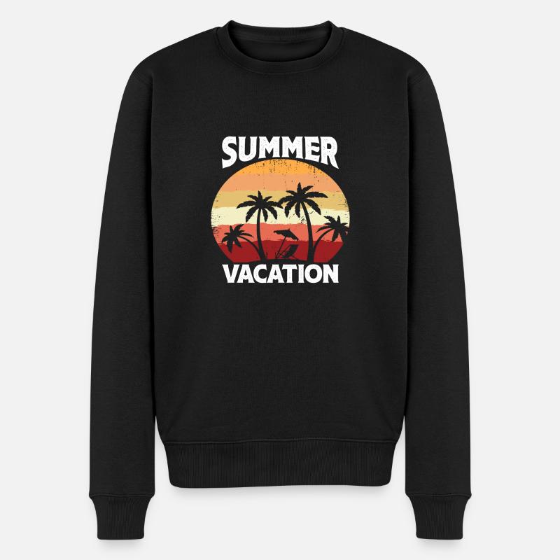 Summer Vacation - Männer Premium Bio Pullover - Schwarz