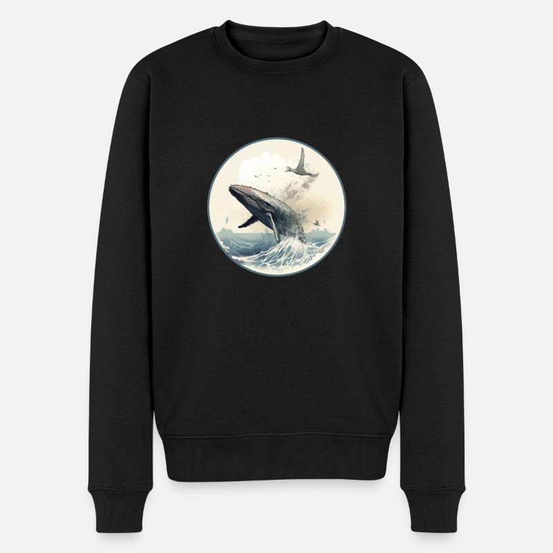 Baleine - Pull Premium bio Homme - noir