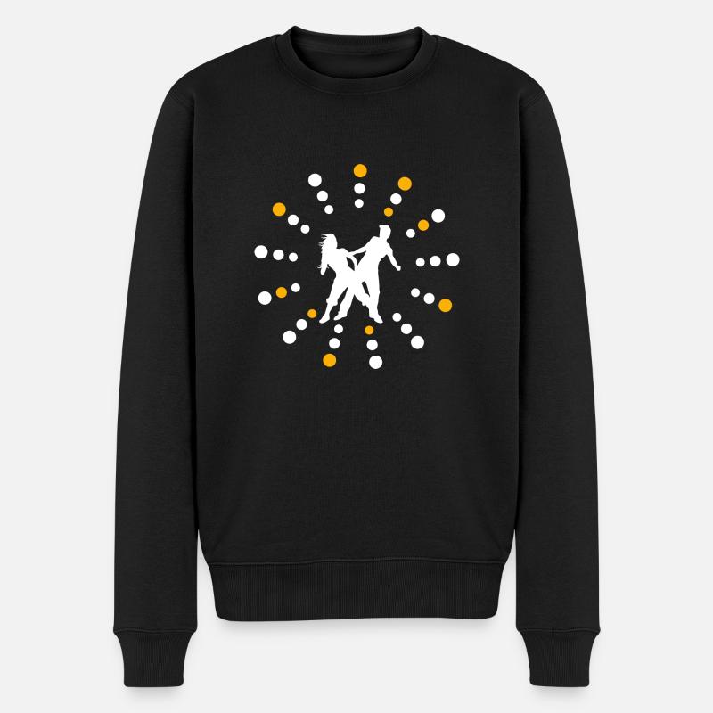 Dancing Dance Music - Männer Premium Bio Pullover - Schwarz